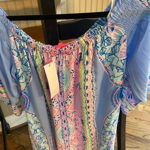Lilly Pulitzer off the shoulder dress.  Xl